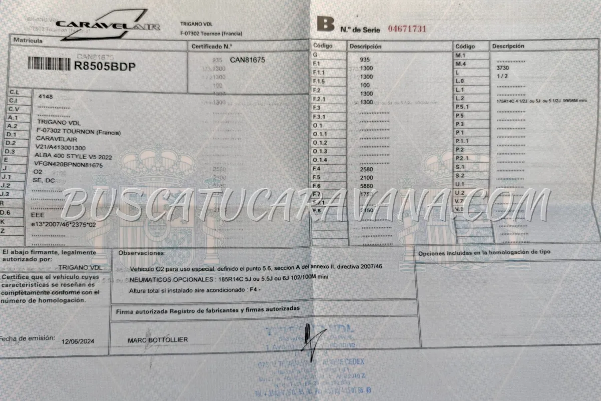 Caravana Caravelair Alba 400 Style 2024 FULLEXTRAS