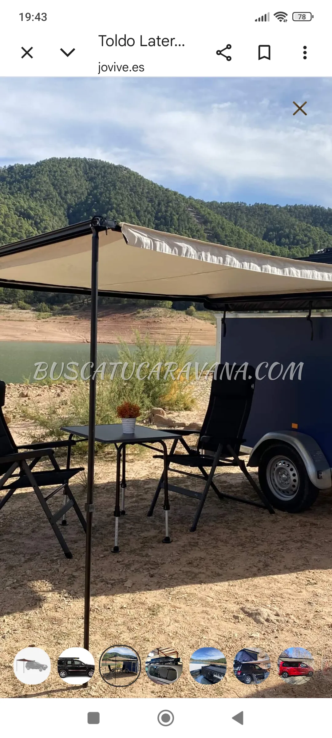 Toldo lateral Jovive para coche 250x250 - foto 1