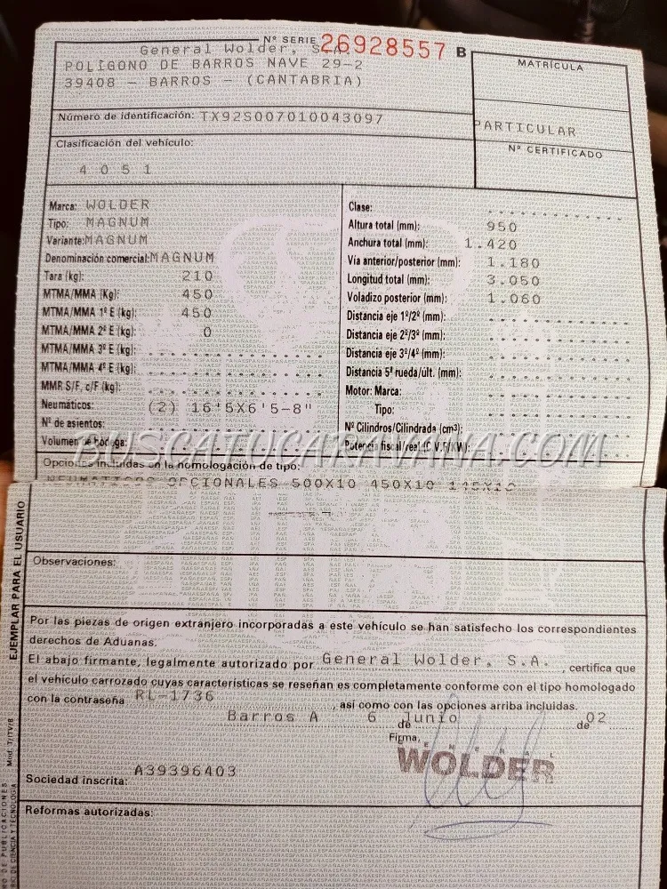 Carro tienda General Wolder Magnum